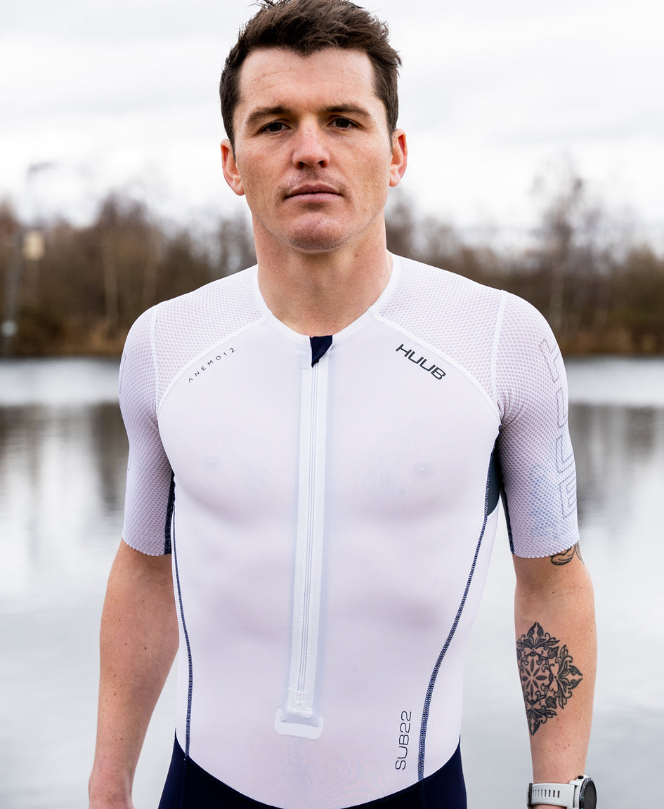 HUUB Anemoi 2 Tri Suit, SUB22 and 22PLUS – optimal aerodynamic fabrics for your race speed.