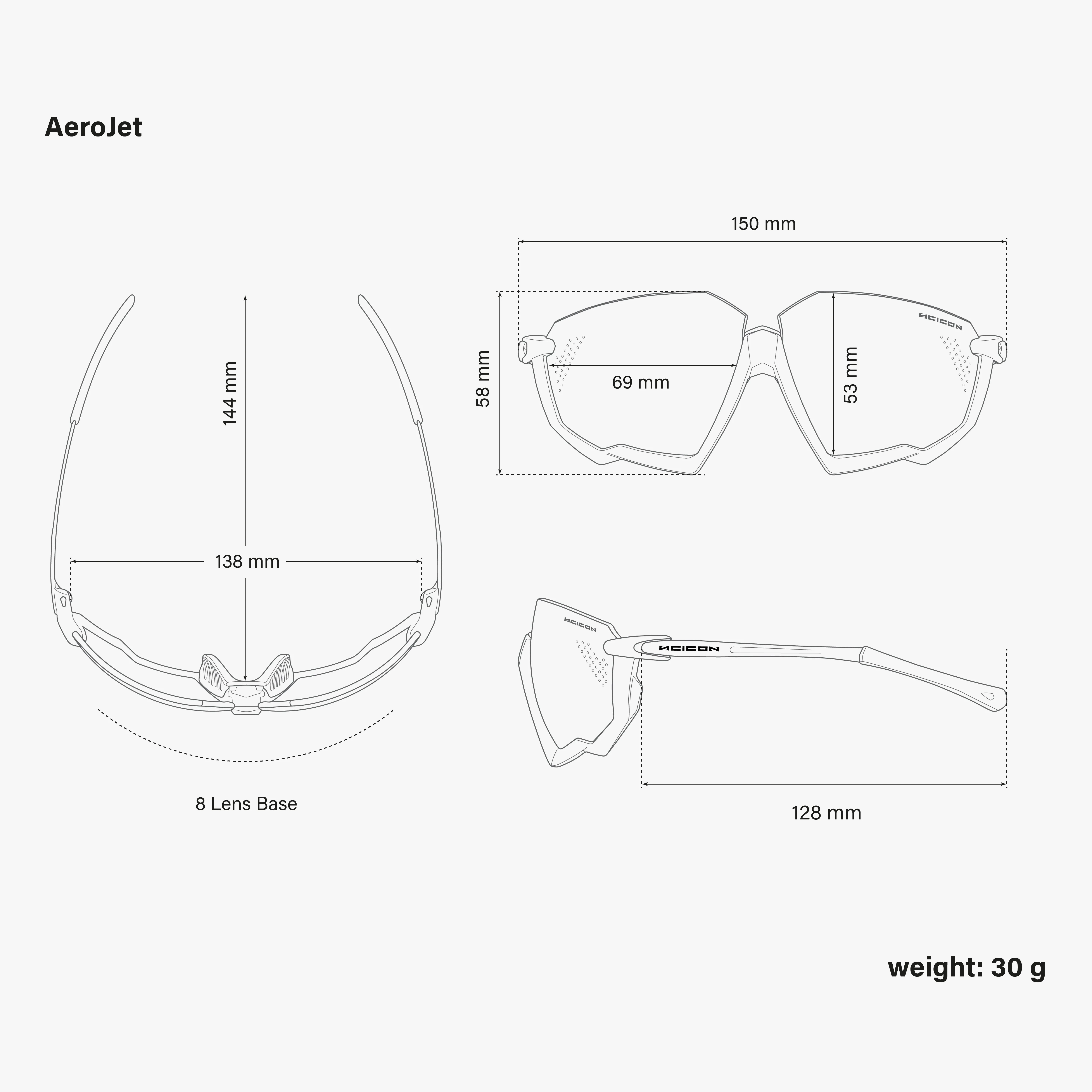 AEROJET TITANIUM Eyewear - Montures légères en titane pour l'aérospatiale