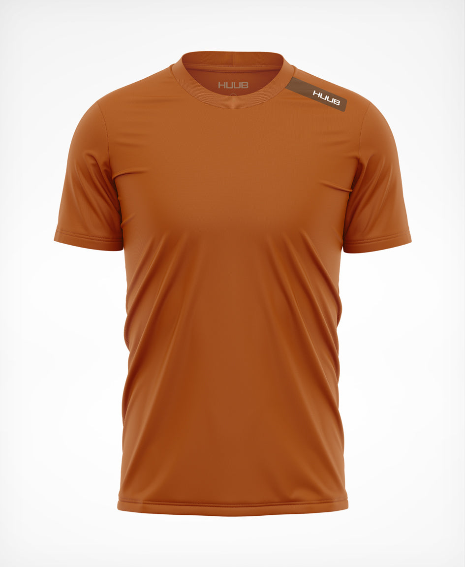 HUUB Technical Training T-Shirt Copper Grape Black – lightweight, sweat-wicking, quick-dry run top.