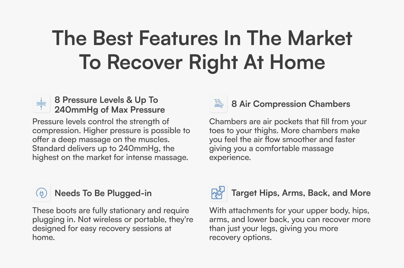 Aerify Standard Compression System plug-in compression boots and pants with remote and attachments