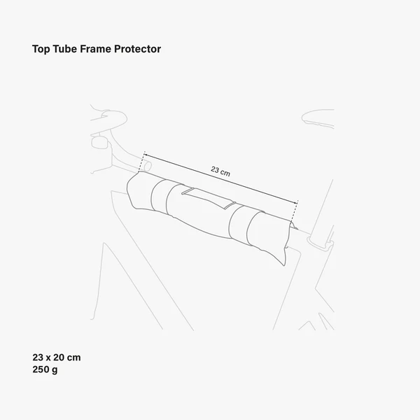 Coussin de protection pour tube supérieur de bicyclette