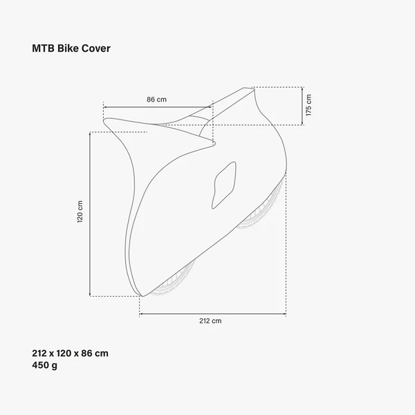 Housse anti-poussière et anti-pluie pliable MTB