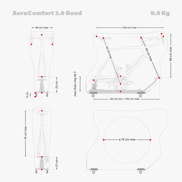Sac de voyage Aerocomfort 3.0 pour vélo de route
