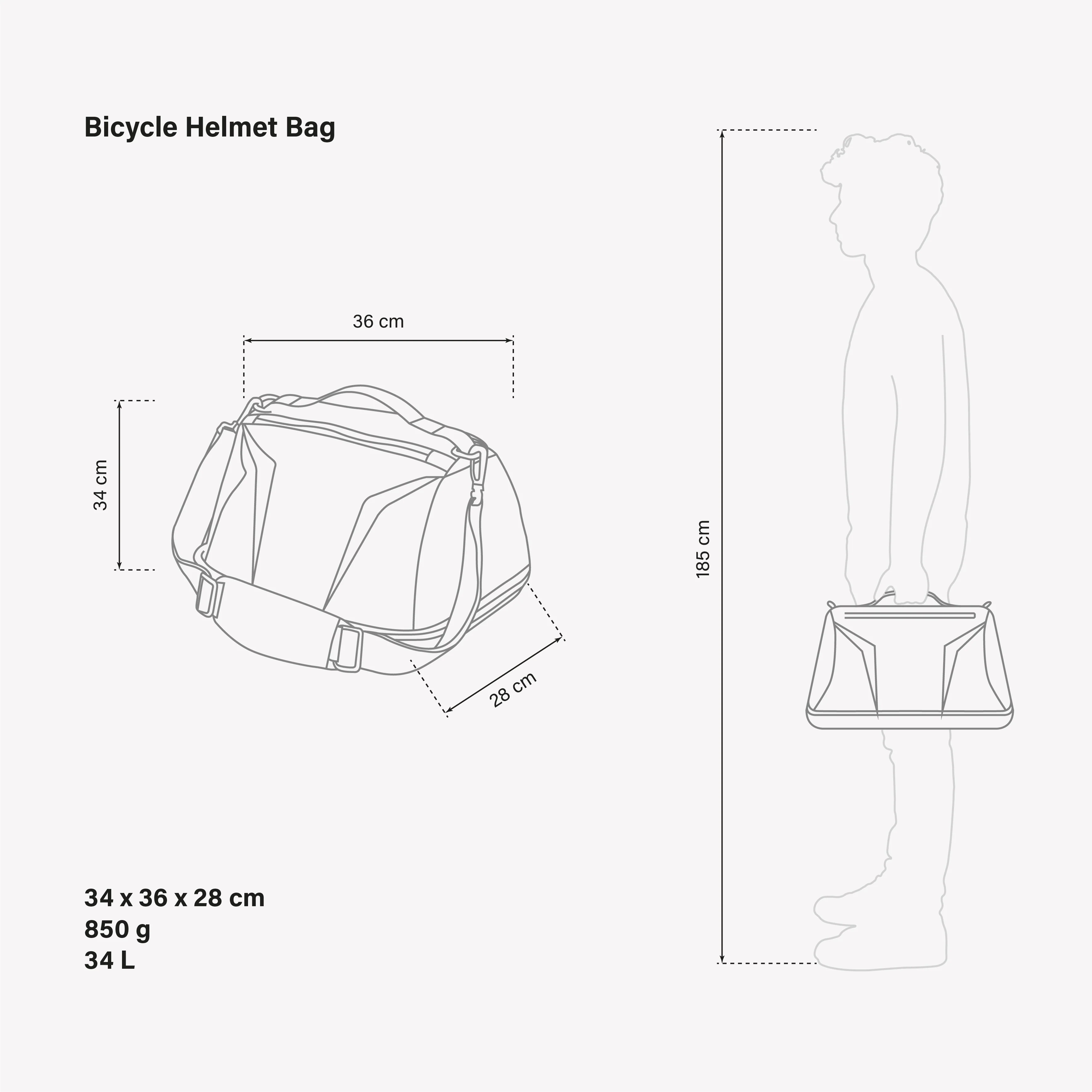 Sac de rangement pour casque de vélo