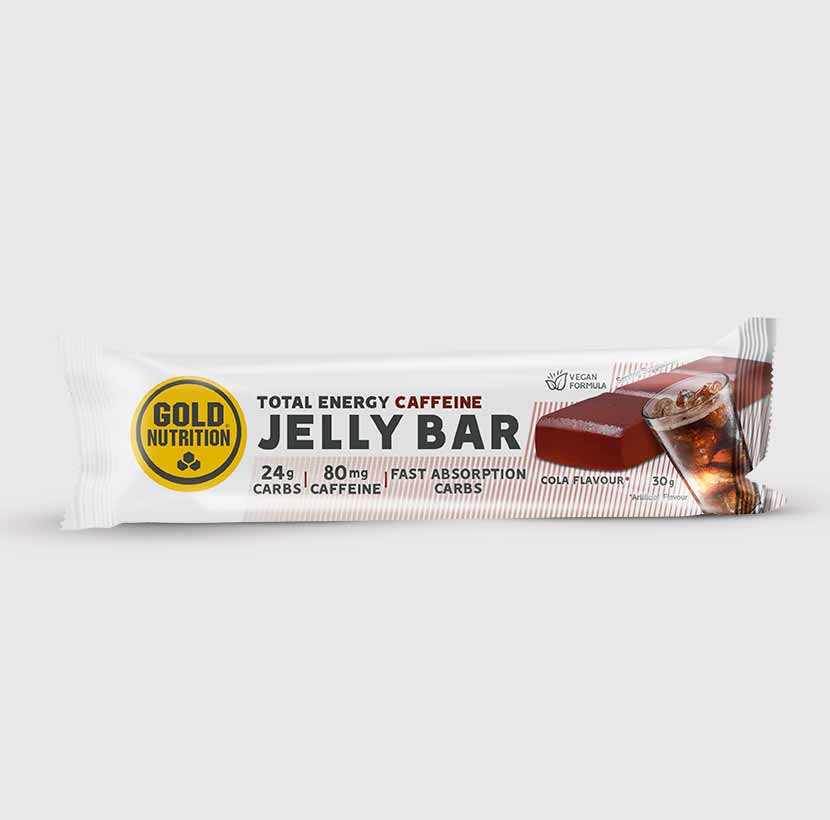 GoldNutrition Jelly Bar pieces in a clear container