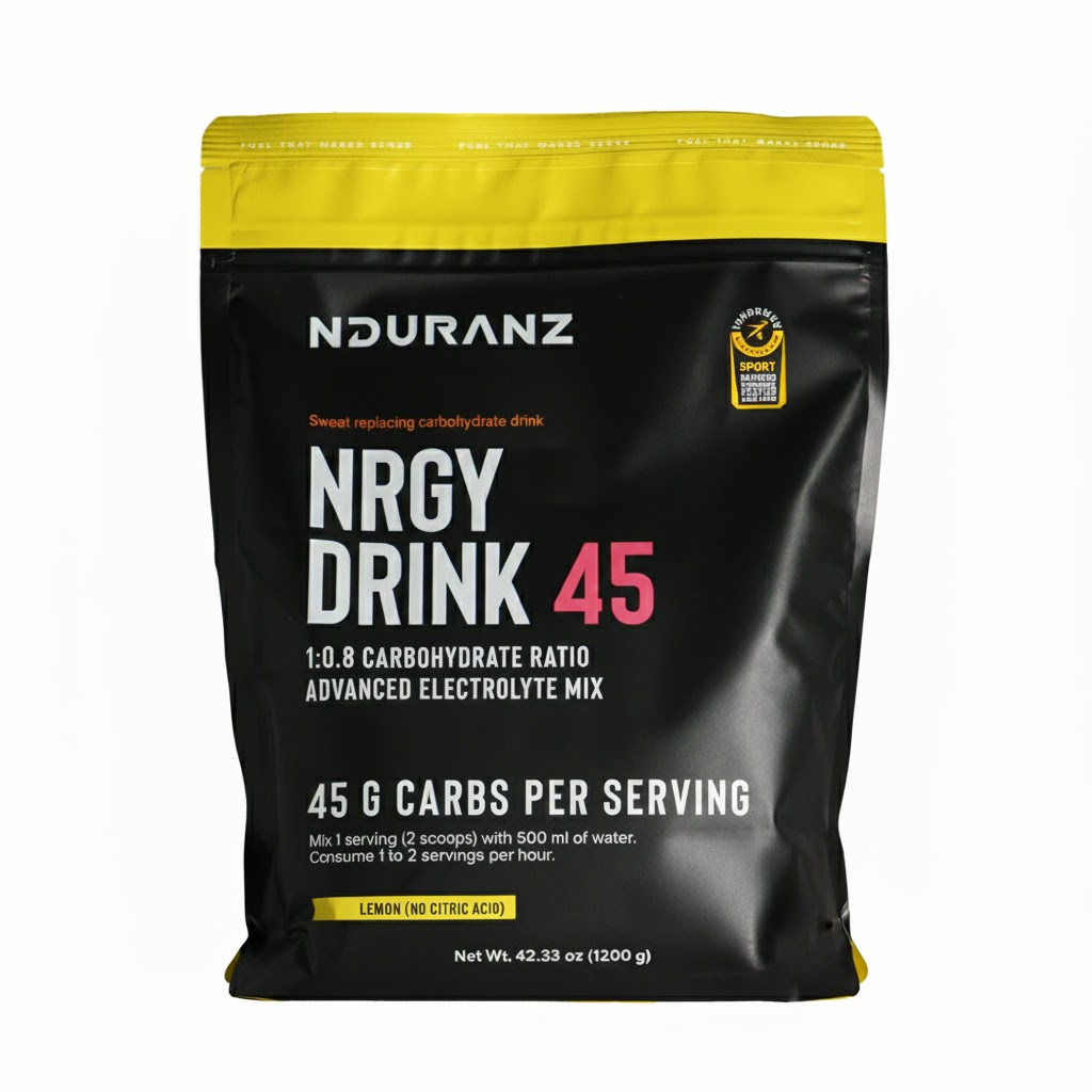 A can of Nduranz Energy Drink 45 with vibrant branding, showing the colorful label and sleek aluminum can design.