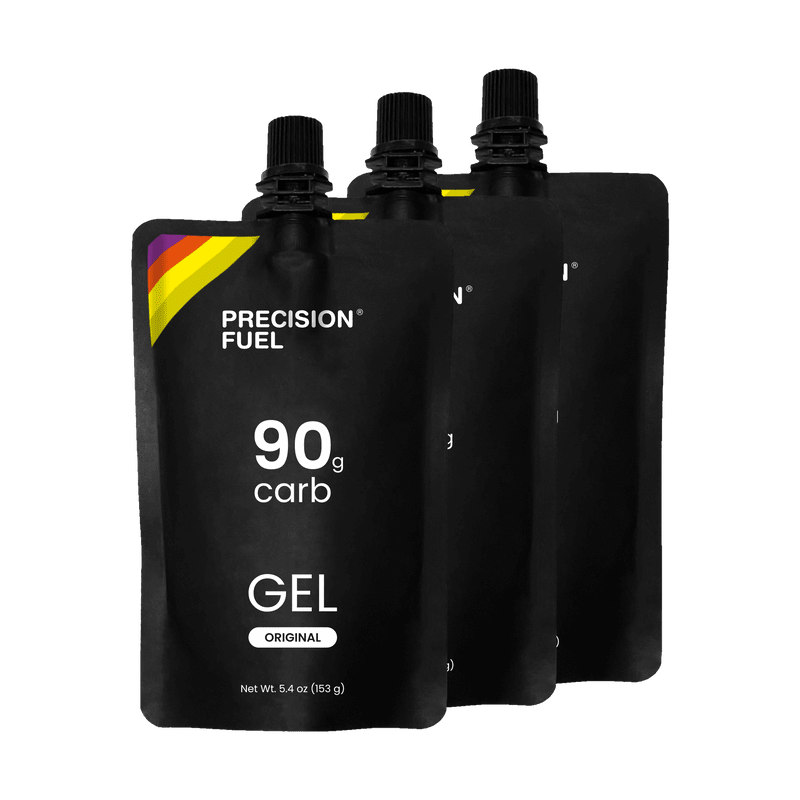 Single-serve PF 90 Gel by Precision Fuel & Hydration, energy gel for endurance athletes in a portable packet