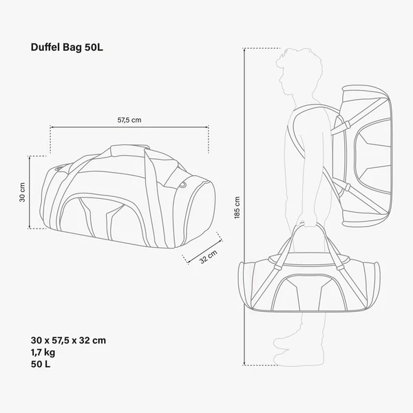 Sac de sport de 50 litres
